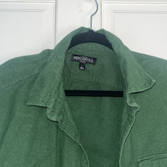 J Crew Mercantile Men’s Green Shirt Large - Picture 2 of 6
